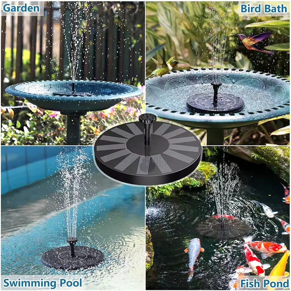 Solar Water Fountain Pool Pond Waterfall Fountain