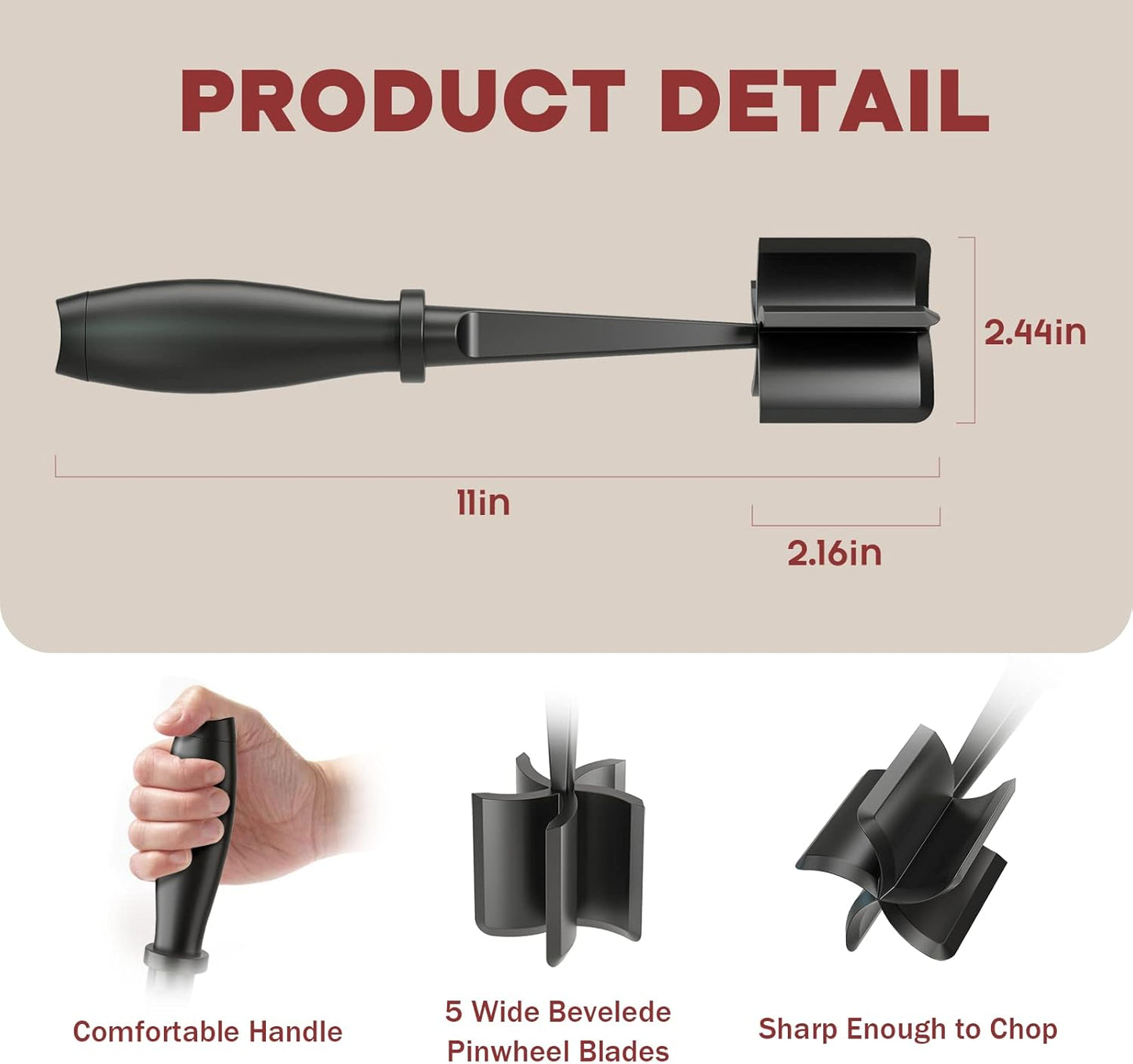 Burger Grinder & Potato Mix Tool, Meat & Poultry Tenderizers
